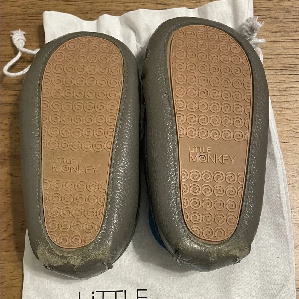 Kids Taupe Tassel Moccasins